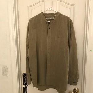 Vintage Men’s Striped Collarless Shirt